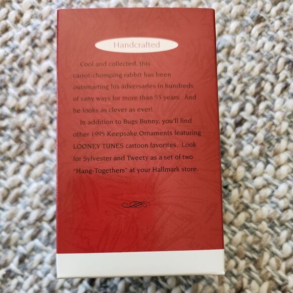 1995 Hallmark Keepsake Bugs Bunny Snowballs Looney Tunes Christmas Ornament - Picture 2 of 2